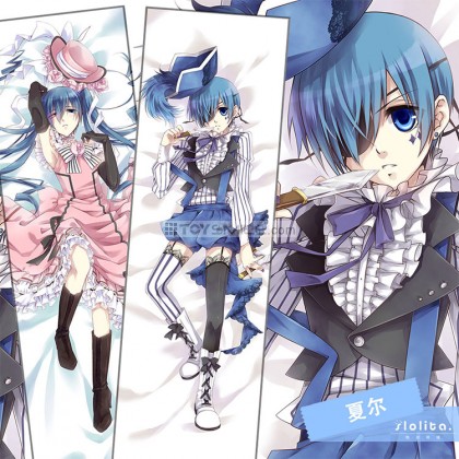 ปลอกหมอนข้างอนิเมะชาย Ciel Phantomhive  (160x50cm)