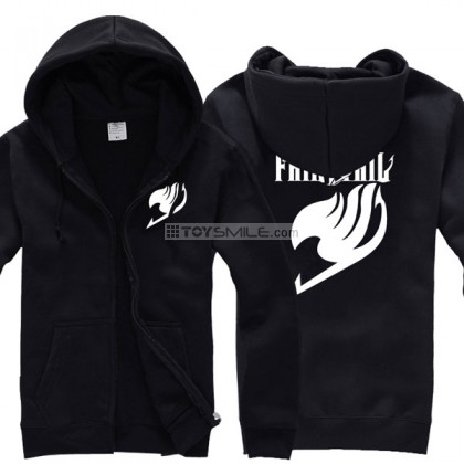 เสื้อกันหนาวมีฮู้ด fairy-tail (สีดำ)