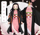 Set Cosplay Nezuko Kamado (ครบชุด)