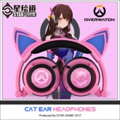 Overwatch cat ear headphone