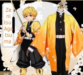 Set Cosplay Zenitsu Agatsuma (ครบชุด) 